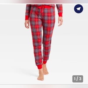 Wondershop Women's Plaid Cotton Ribbed Holiday Matching Family Pajama Pants